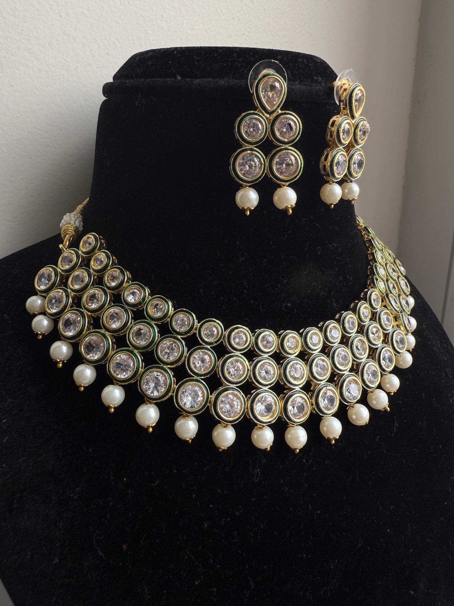 Polki kundan necklace set