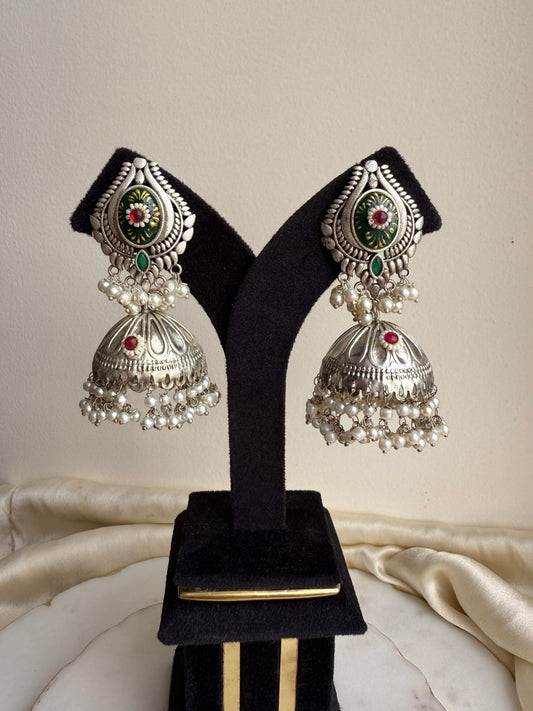 Oxidized Jhumka earring