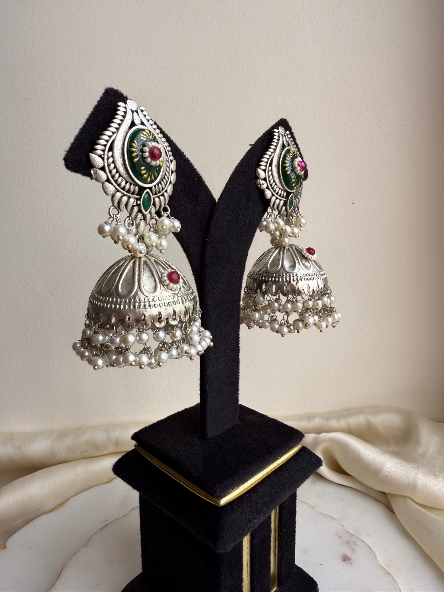 Oxidized Jhumka earring