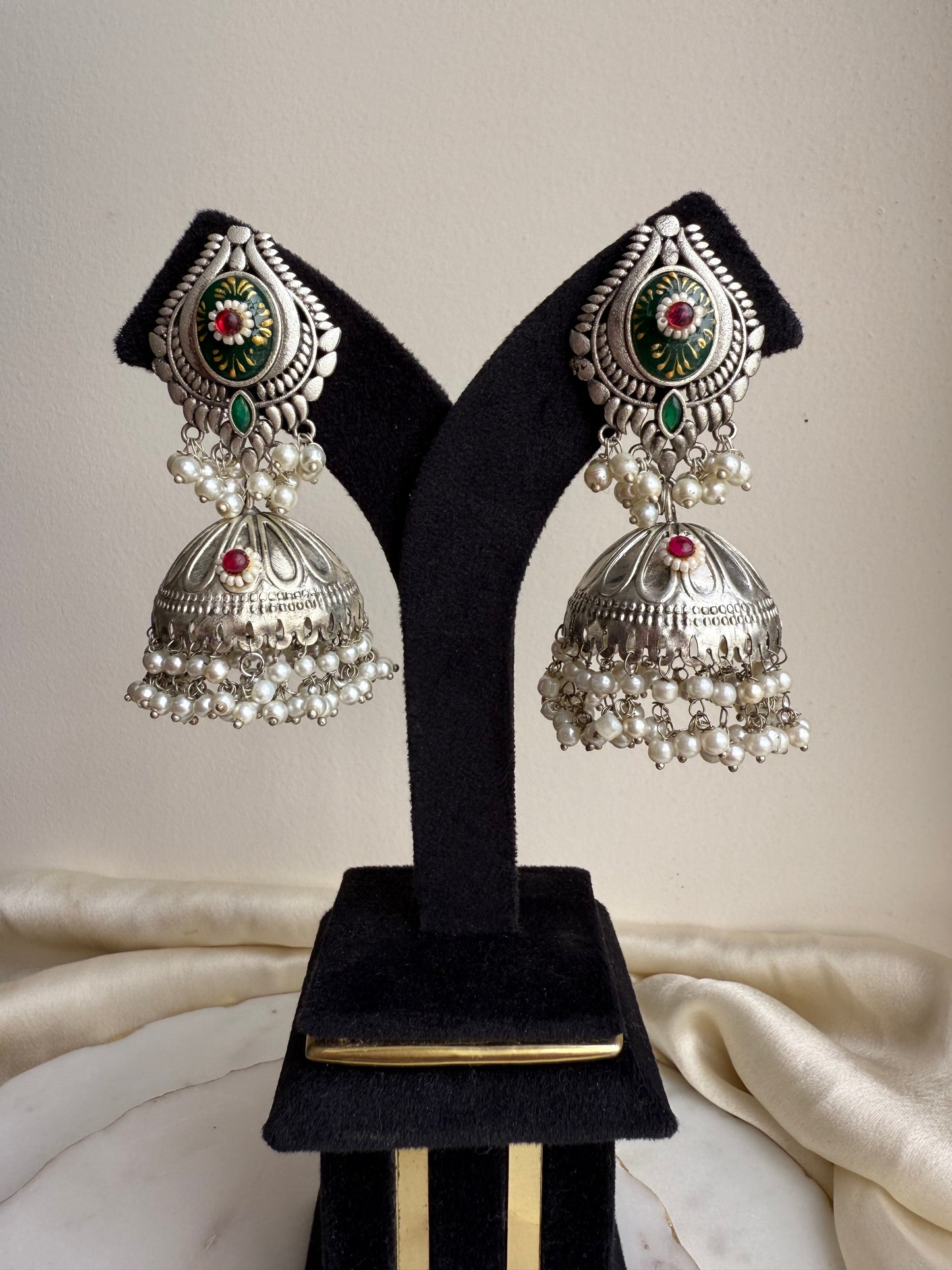 Oxidized Jhumka earring