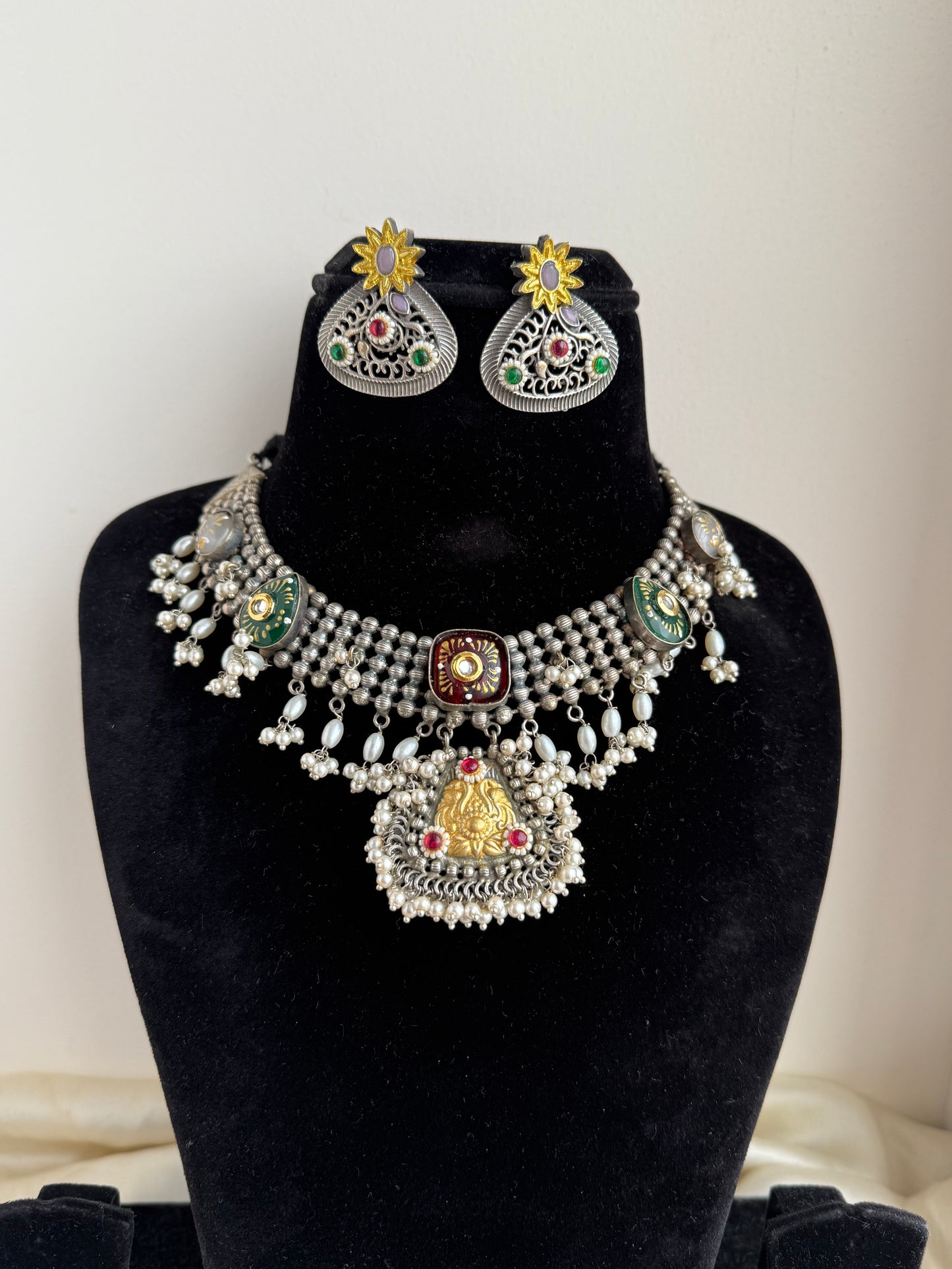 Meera oxidized Necklace set