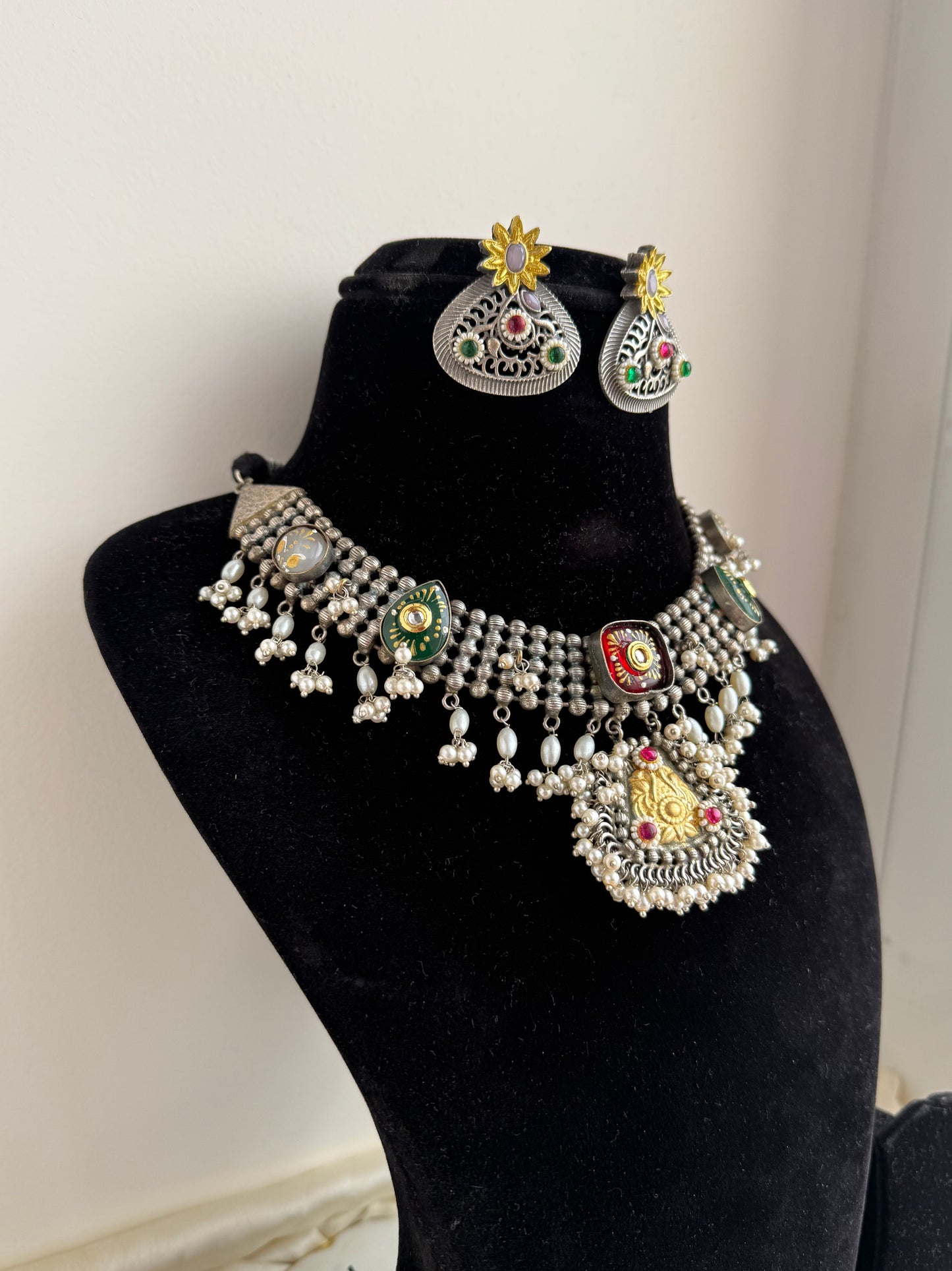 Meera oxidized Necklace set