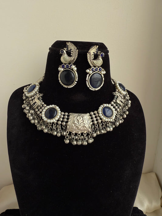 Nila oxidized necklace set