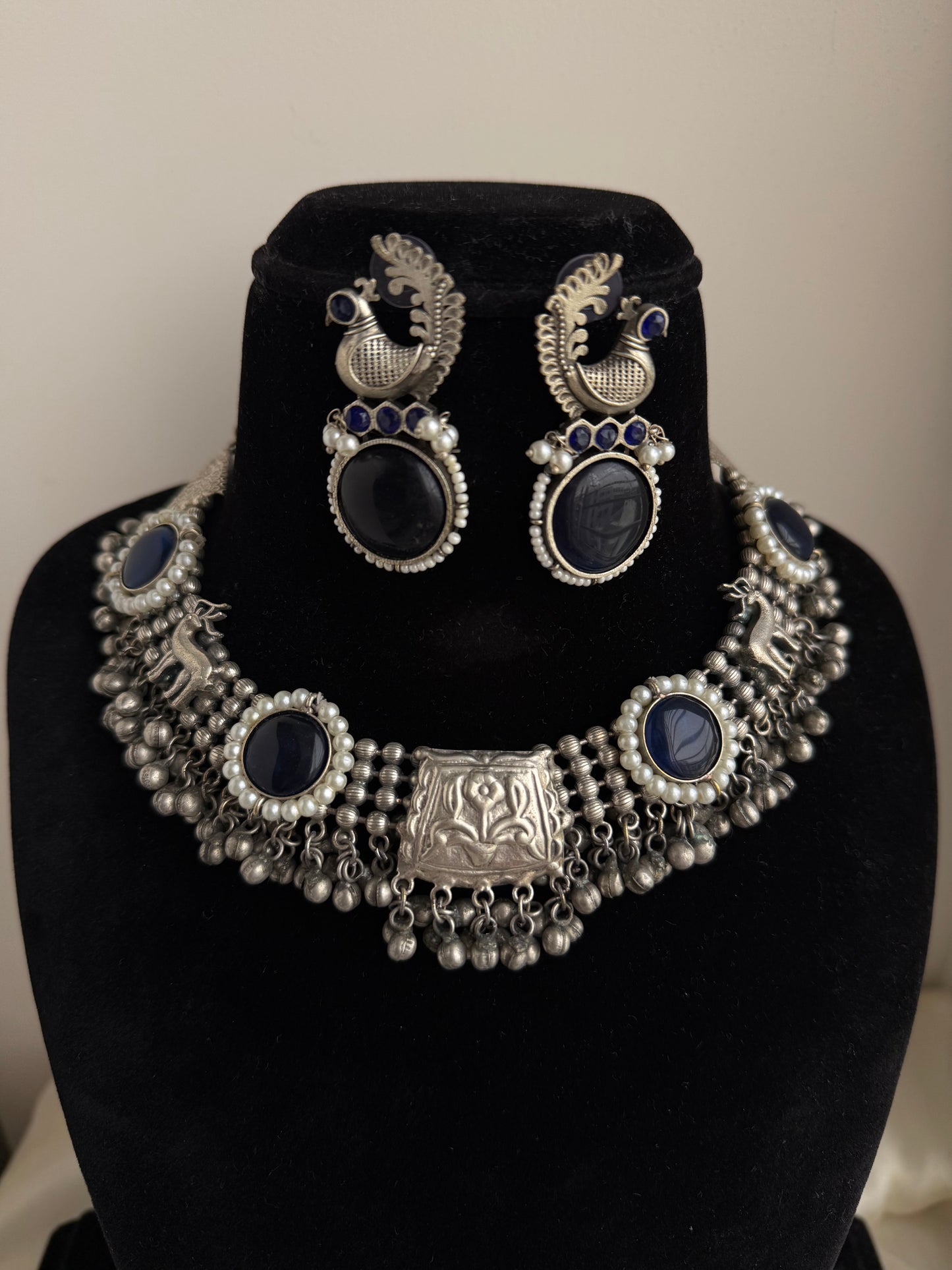 Nila oxidized necklace set