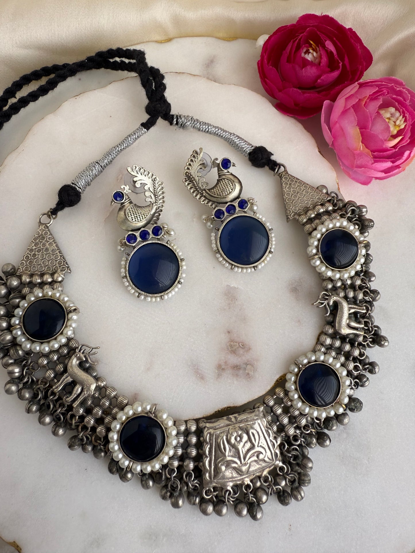 Nila oxidized necklace set