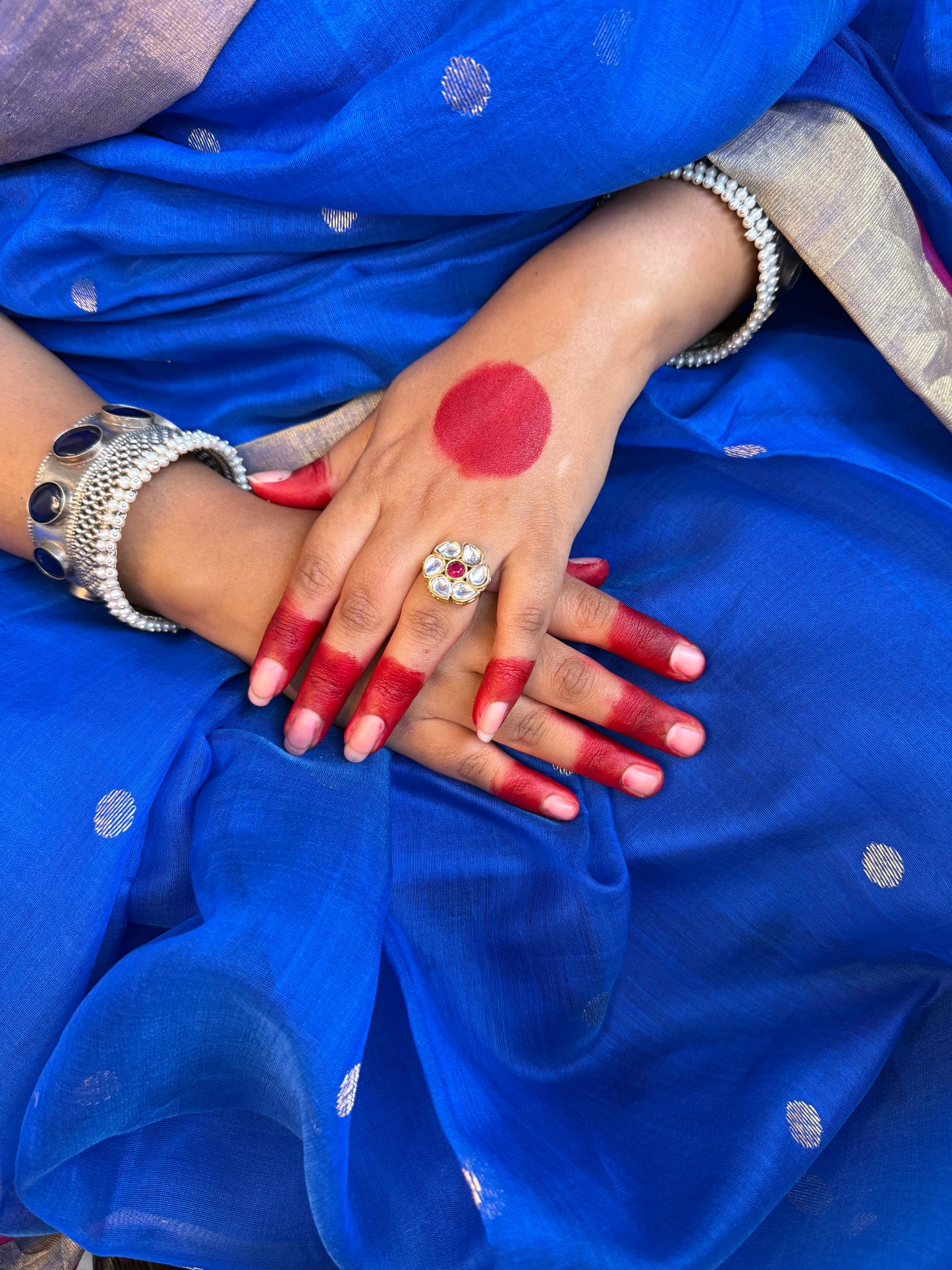 Maya Kundan Finger ring