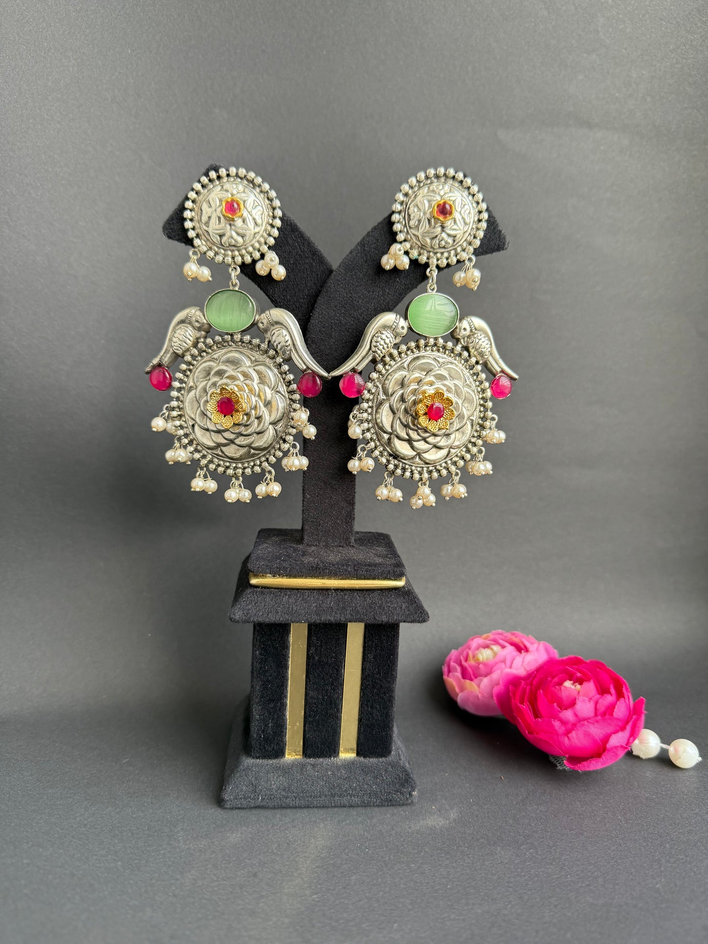 Pihu Oxidized Earrings