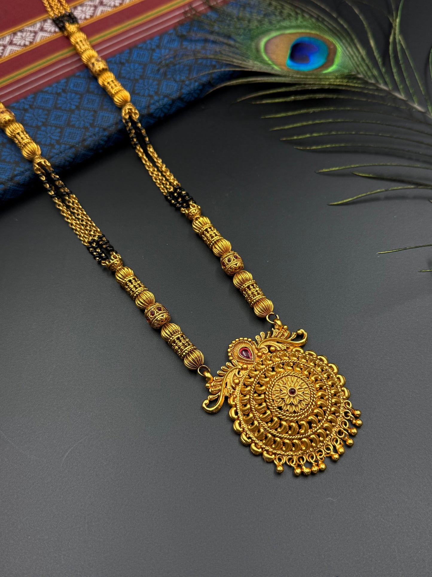 LONG MANGALSUTRA ANTIQUE FINISH  MNG002