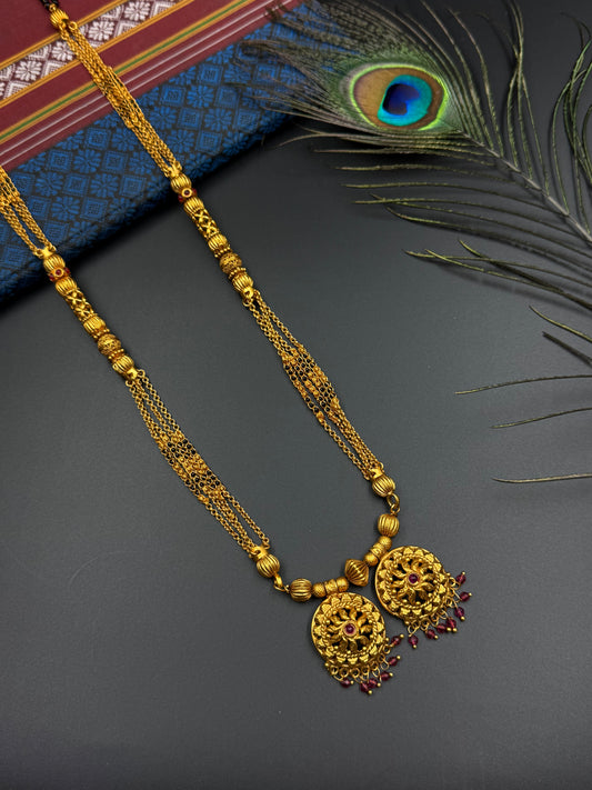 LONG MANGALSUTRA ANTIQUE FINISH  MNG004