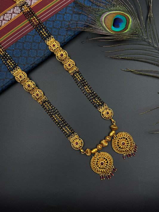 LONG MANGALSUTRA ANTIQUE FINISH  MNG008
