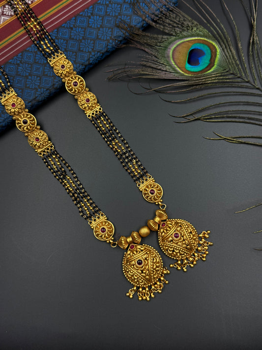 LONG MANGALSUTRA ANTIQUE FINISH  MNG009