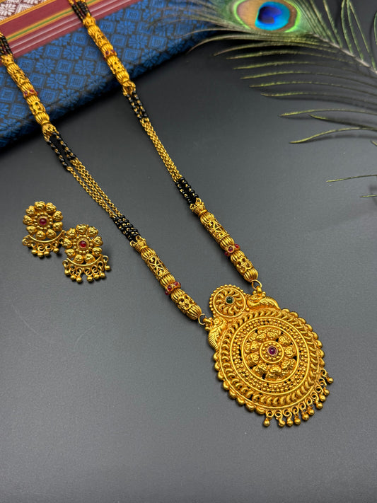 LONG MANGALSUTRA ANTIQUE FINISH  MNG010