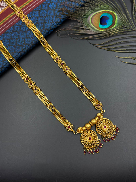 LONG MANGALSUTRA ANTIQUE FINISH  MNG015