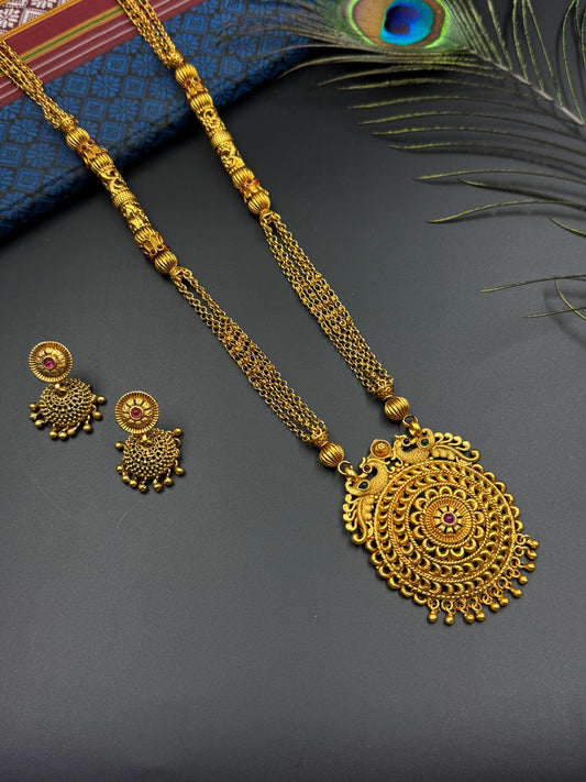 LONG MANGALSUTRA ANTIQUE FINISH  MNG016